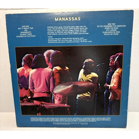 Stephen Stills/Manassas Down The Road, Vinyl, Atlantic (1973) 1st Pressing READ - Picture 2 of 8